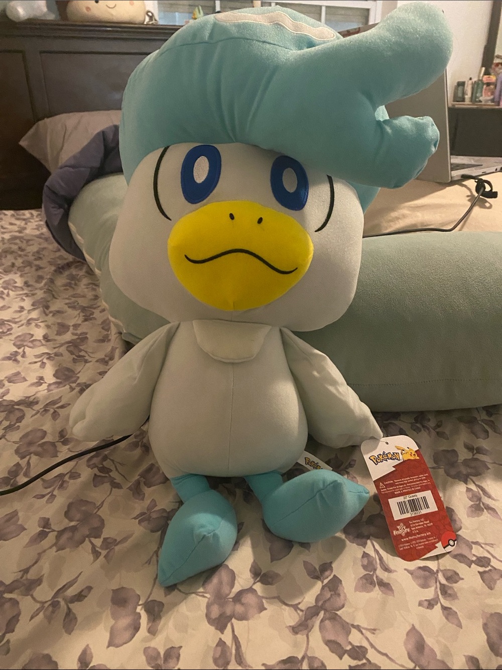 Pokémon Quaxly Plush - Light Blue and Yellow